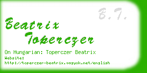 beatrix toperczer business card